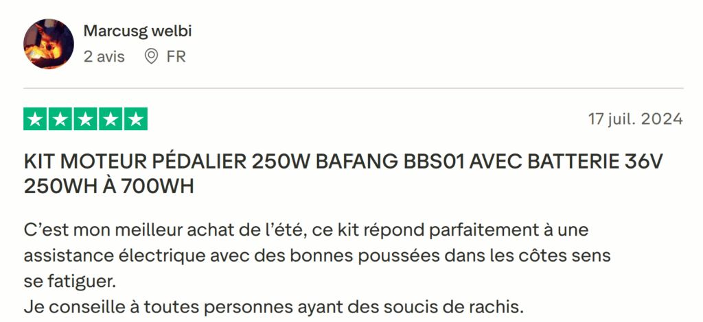 avis client kit ozo bafang bbs01