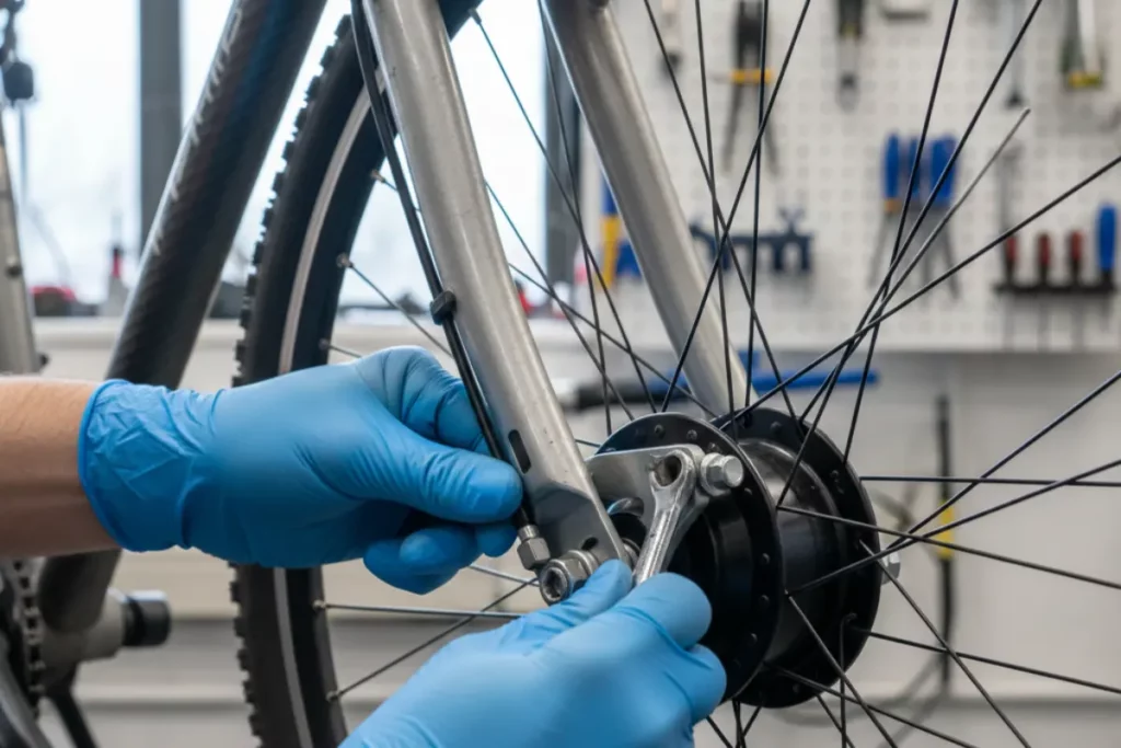 installation d'un moteur électrique roue avant