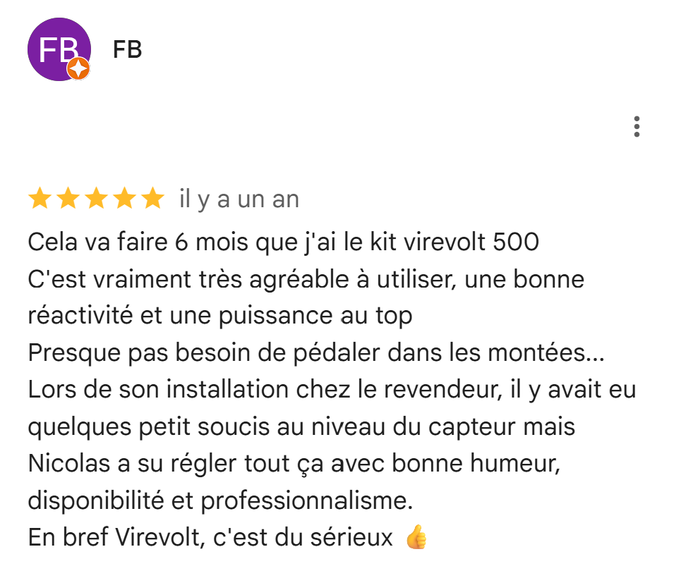 témoignage client Virvolt 500