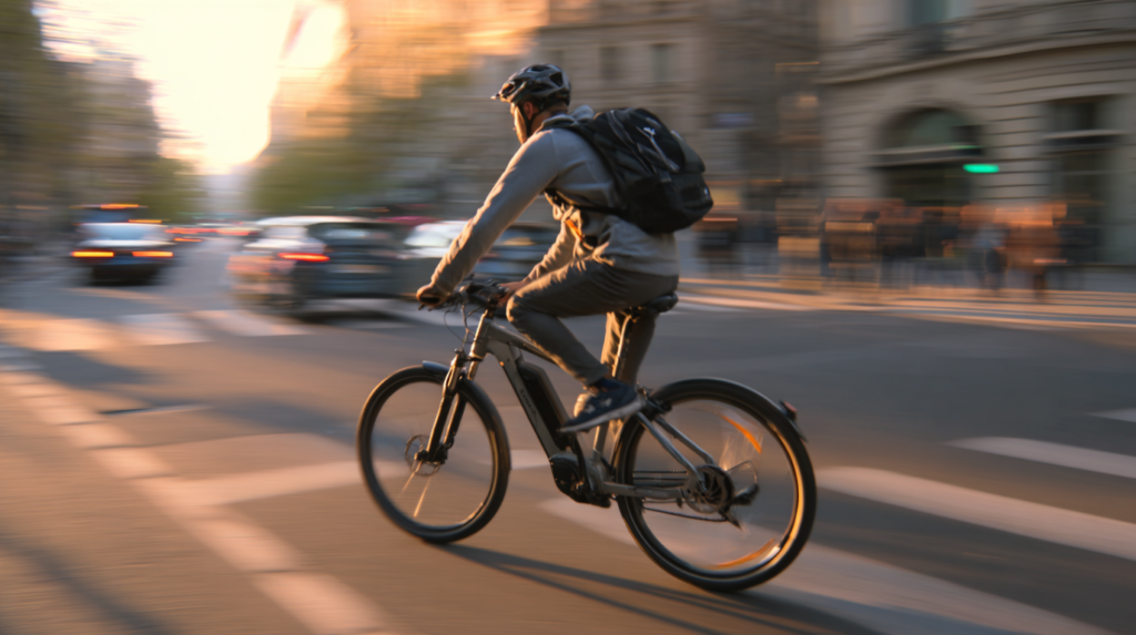 déplacement du domicile au travail en vélo électrique