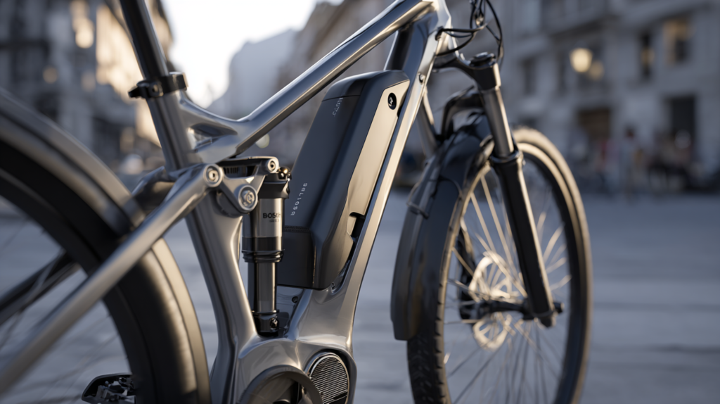 vélo électrique avec cadre gris