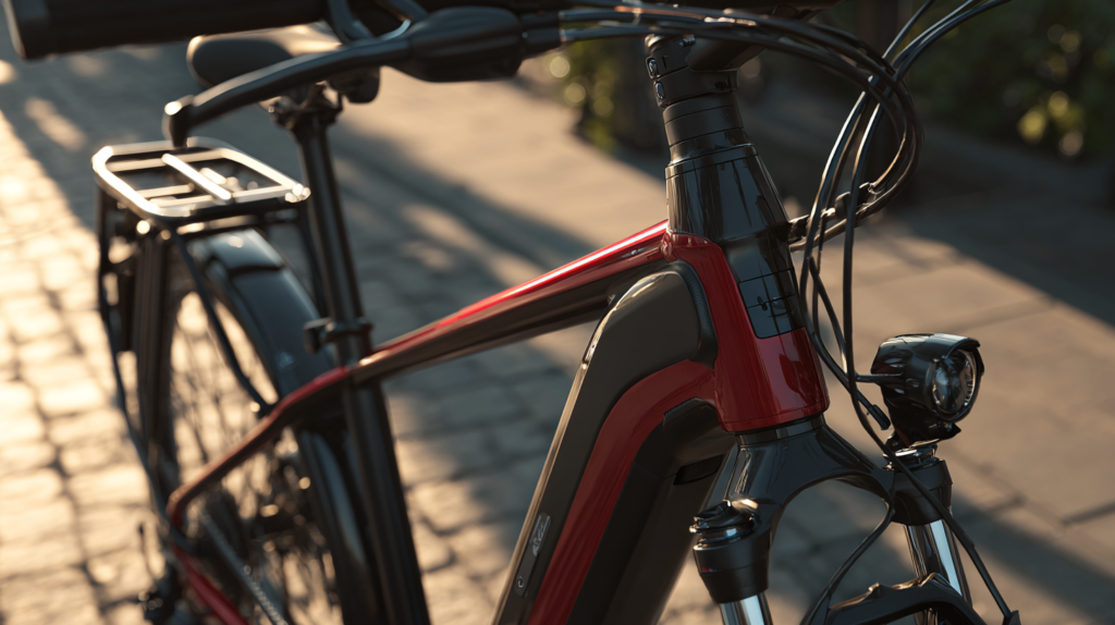 cadre de vélo électrique diamant rouge