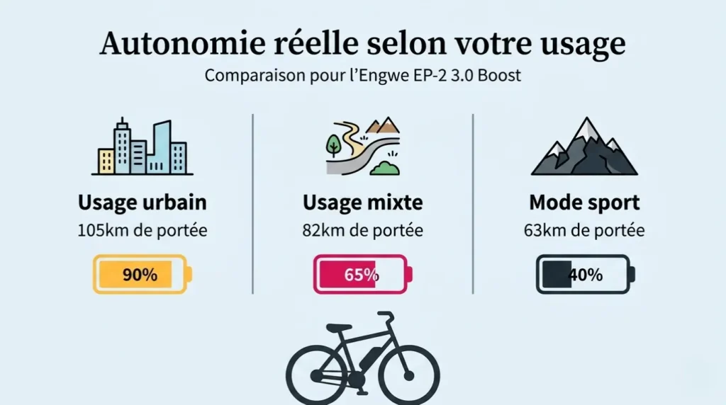 autonomie réelle du ep 2 3.0 boost selon l'usage