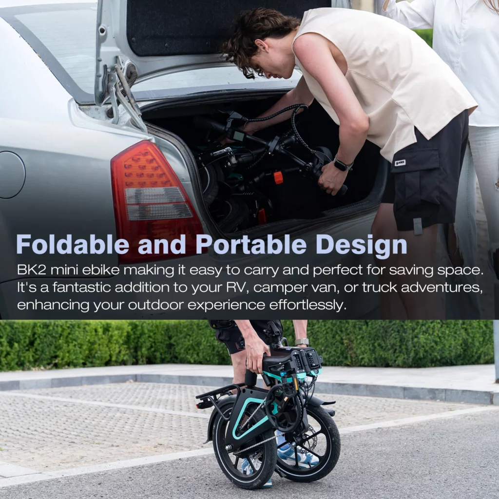capacité de pliage du vélo électrique hitway bk2