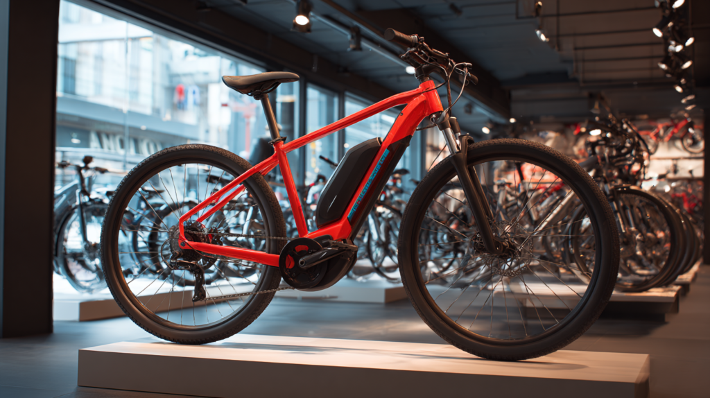 exposition d'un vélo électrique pendant le black friday