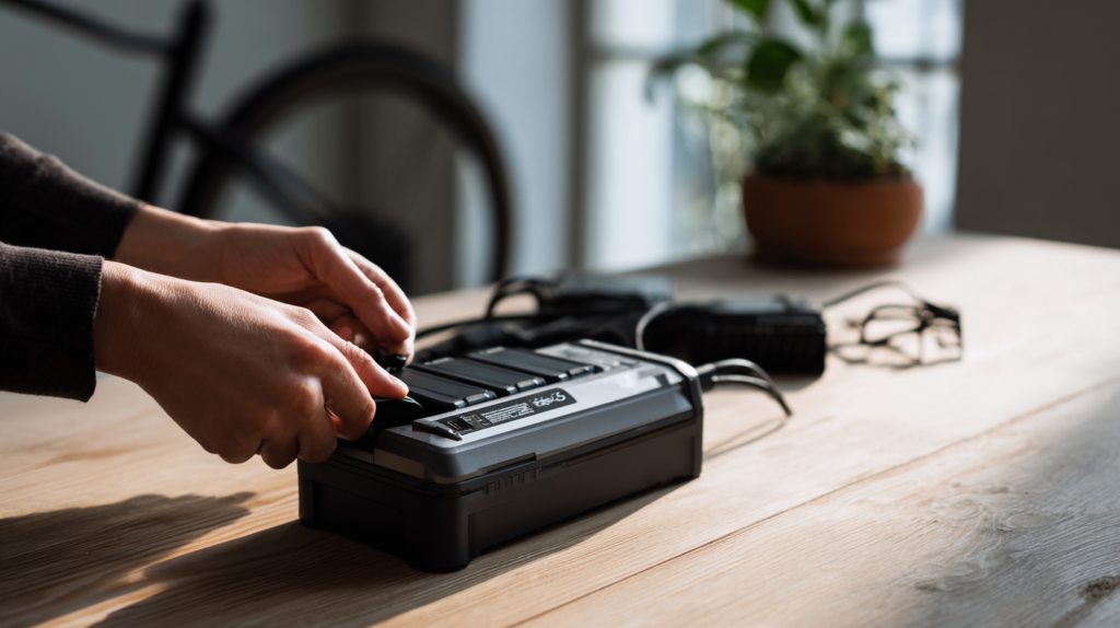 recharge d'une batterie amovible