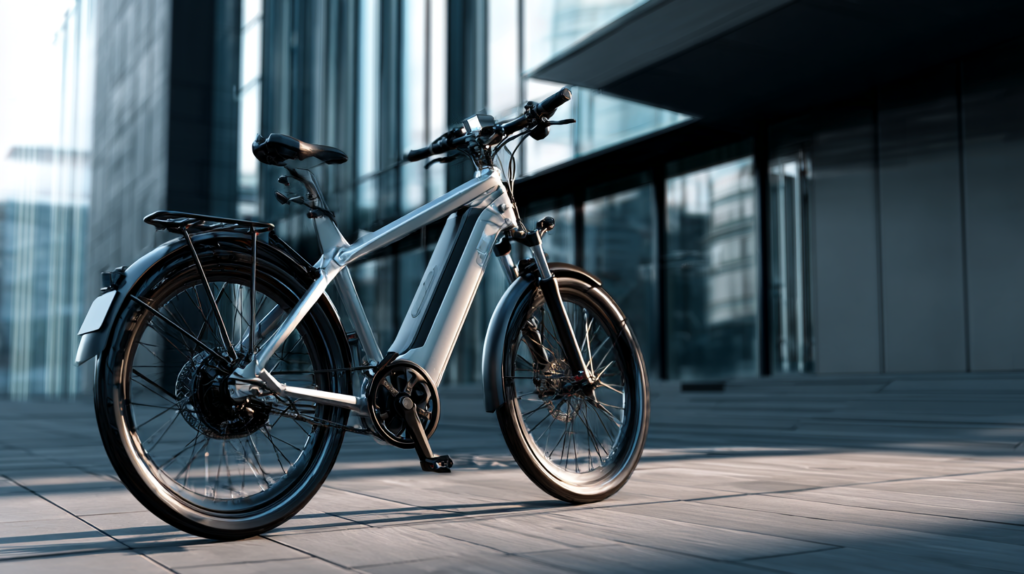 vélo urbain électrique avec batterie intégrée