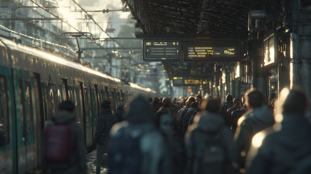 quaies du rer bondé à paris en période de grève