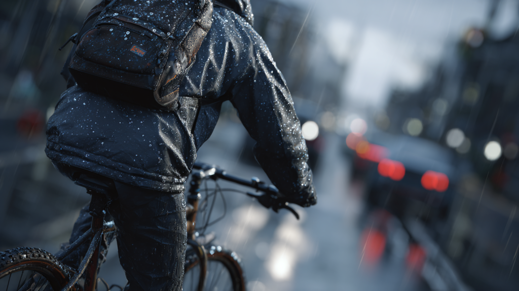 vélo électrique sous la pluie