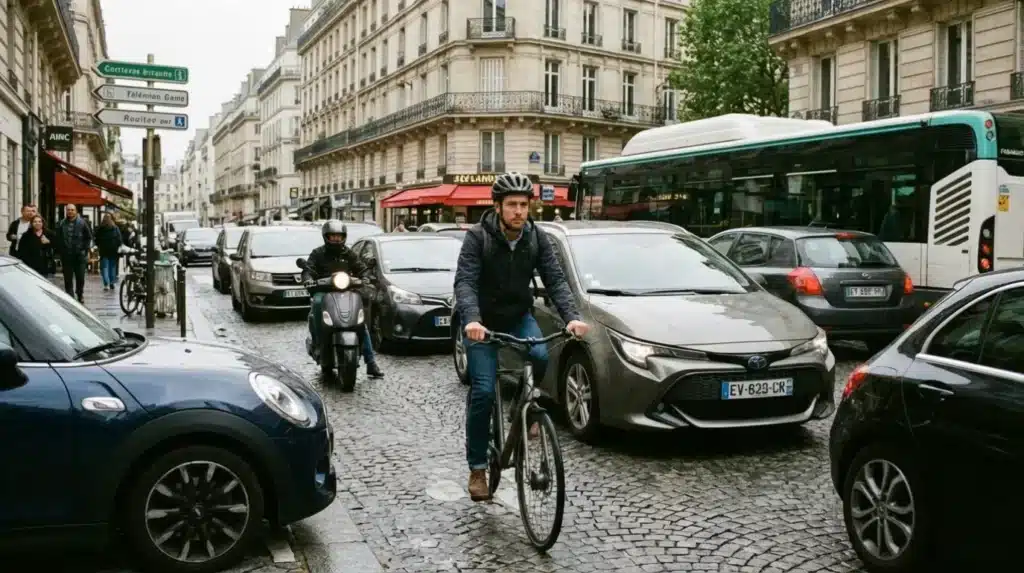 circulation tendue pour un vae dans le trafic parisien