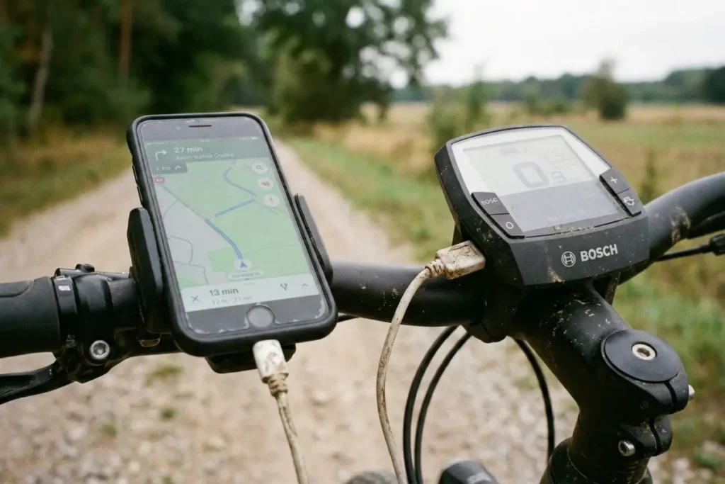 gps sur mobile couplé à l'écran lcd vae