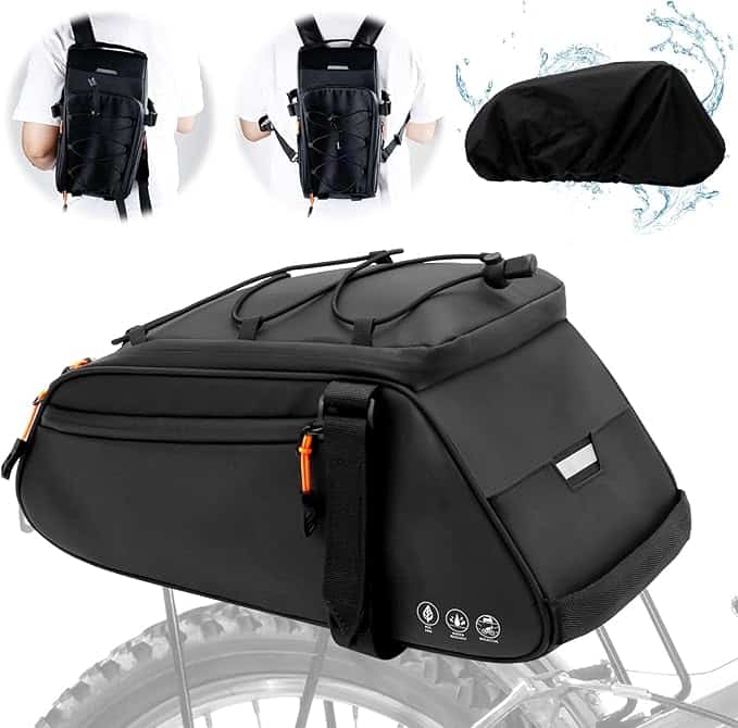 sacoche vélo arrière 3 en 1 10 l