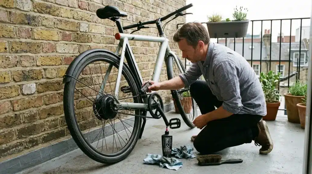 entretien de la chaîne d'un vélo