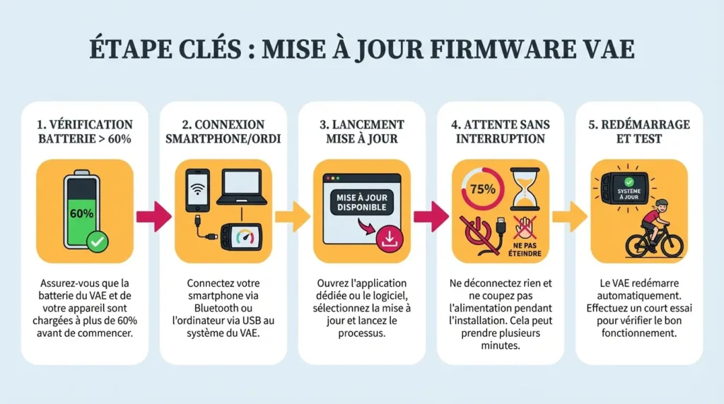 etape clés de la mise à jour d'un firmware de vae