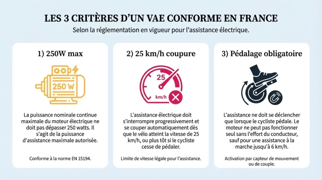 les 3 critères d'un vae conforme en france