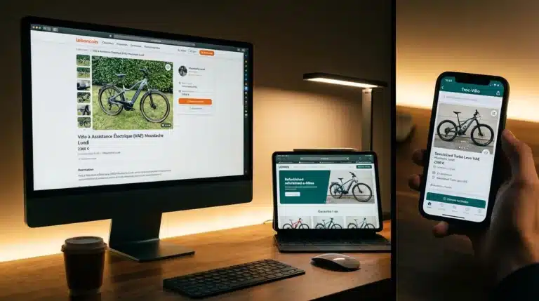 recherche d'un vélo électrique d'occasion sur les sites de petites annonces