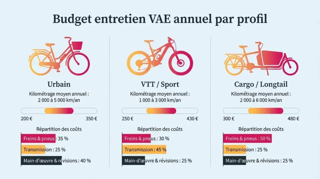 schéma du budget d'entretien annuel selon le profil de vae