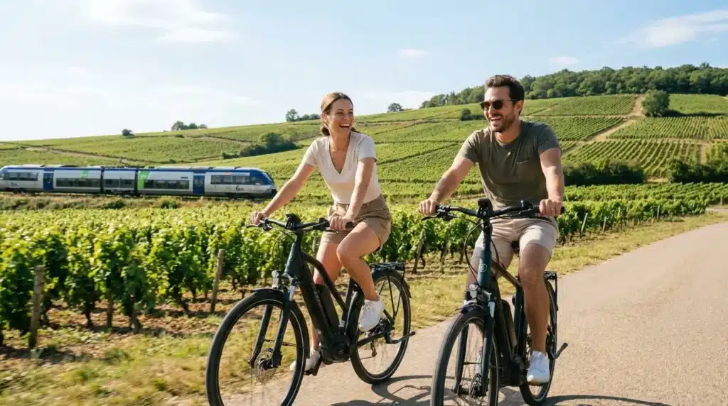 vacances en vélo dans les vignes de gironde