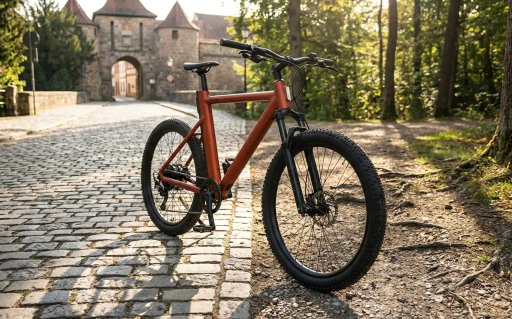 vélo cowboy ville médiévale