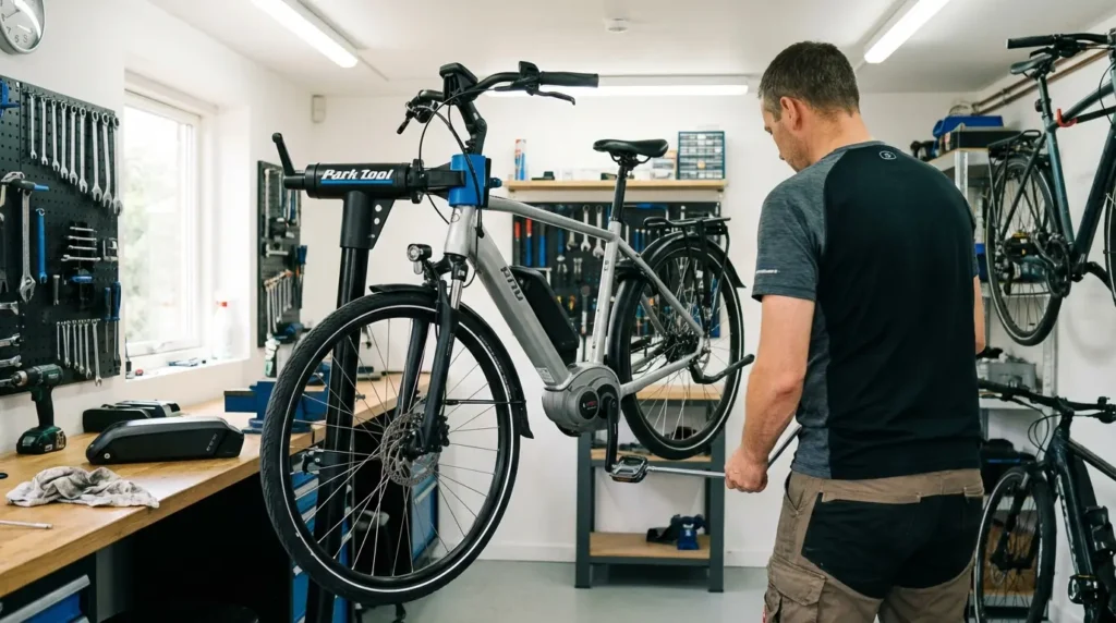 changement d'une pédale de vélo