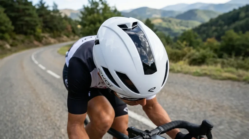 cycliste avec casque ekoi perf ar14