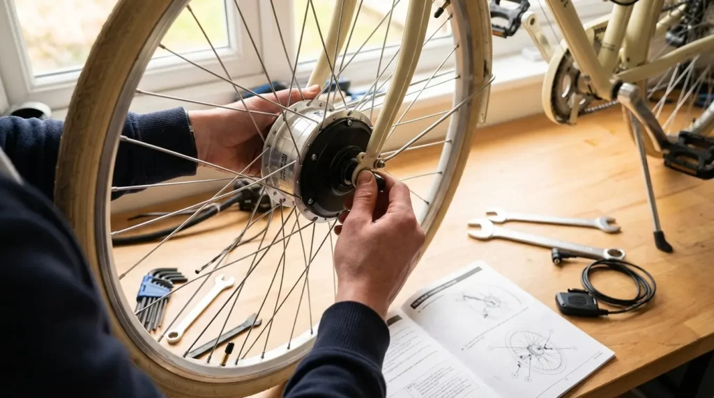 installation du kit swytch sur un vélo