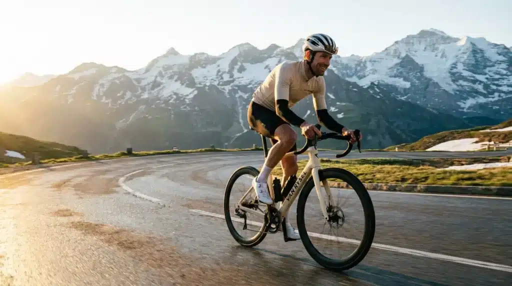 montée en montagne avec un van rysel électrique