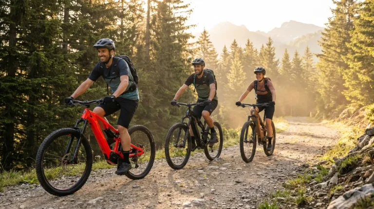 balade entre amis avec des vtt électriques decathlon