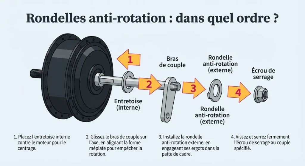 schéma de pose des rondelles enti rotation