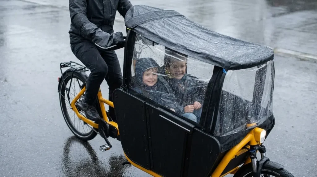 enfants couvert de la pluie dans le f900e