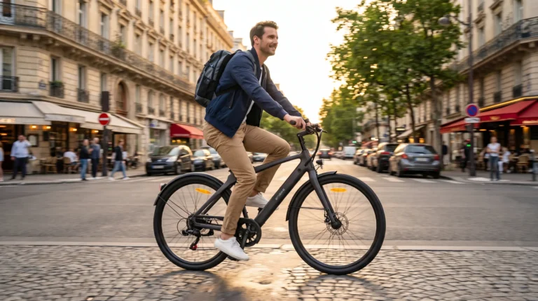 vélotafeur sur un n1 air en matinée