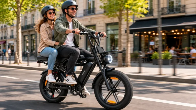 couple en ballade en ville avec le pixar m9