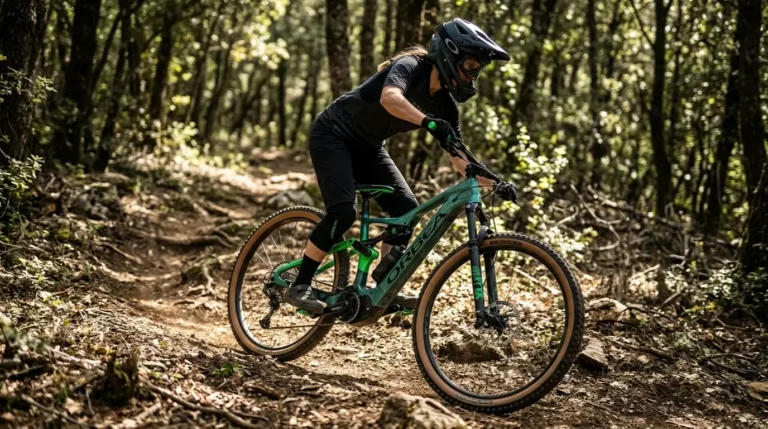 descente en vtt orbea dans un chemin forestier (1)