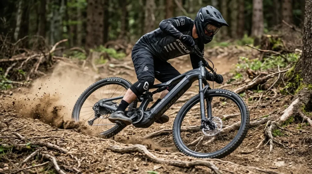 descente en vtt électrique focus thron²