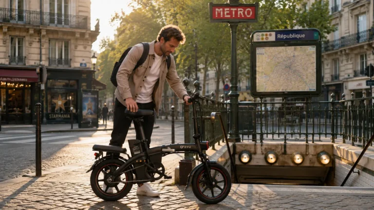 homme devant bouche de métro avec son dyu a5