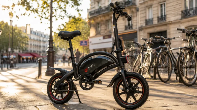 vélo électrique dyu d3f sur béquille
