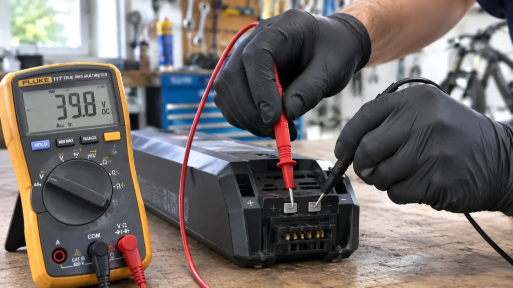 test du fonctionnement d'une batterie électrique