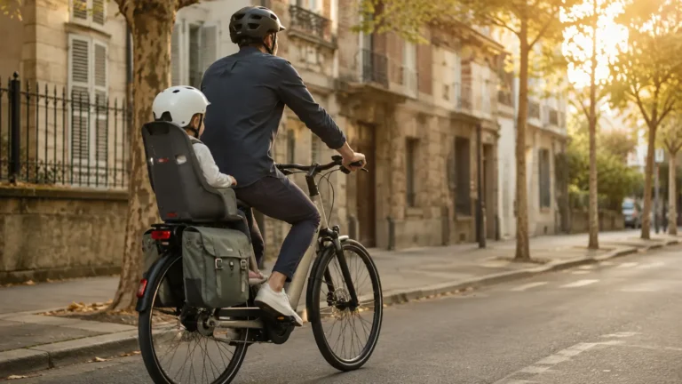 père et son fils sur un btwin électrique ld 940 e