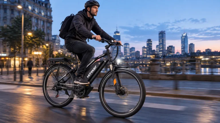 cycliste sur un hitway bk27 pro