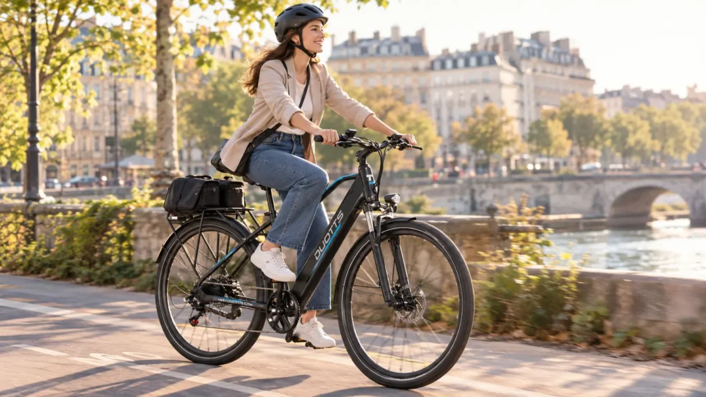 femme sur un duotts c29lite
