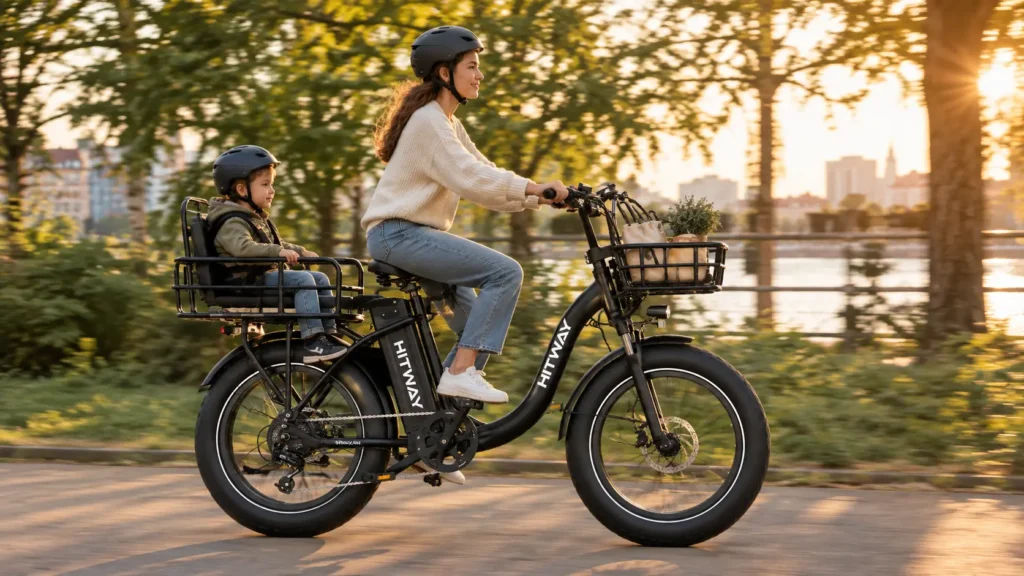 maman et son fils sur un hitway bk6s plus
