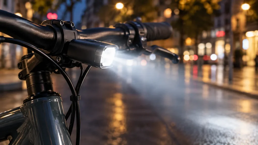 feu avant sur vélo